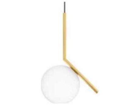 Mobital Luna Opal Glass Gold Globe Pendant