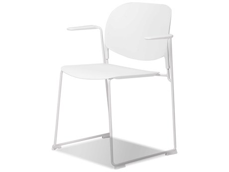 Mobital Pringle White Arm Dining Chair