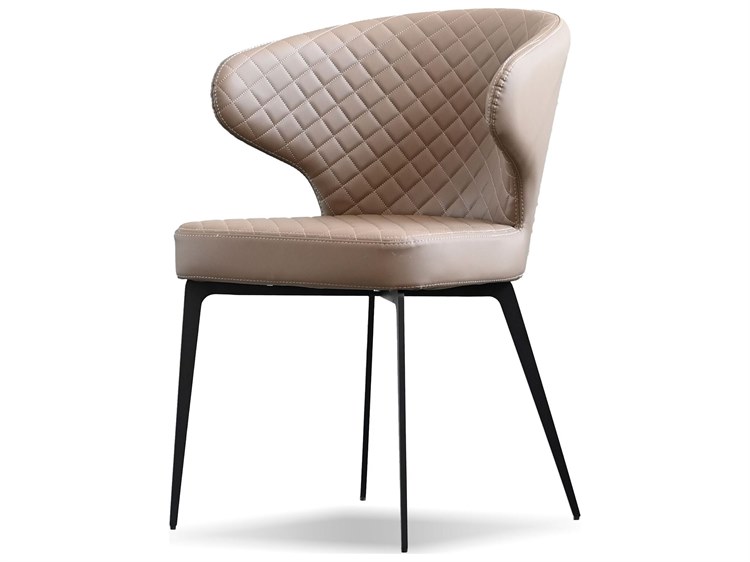 Mobital Hug Brown Faux Leather Arm Dining Chair Set of 2 | MBDCHHUG9RUBR