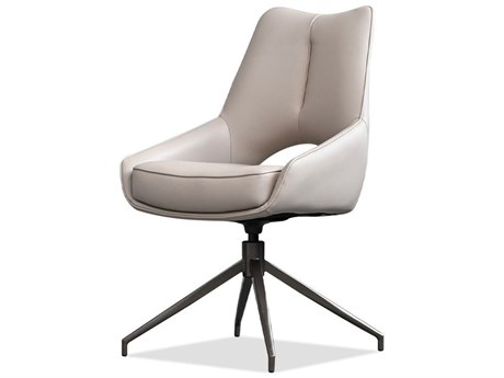 Mobital Sofia Beige Faux Leather Arm Dining Chair