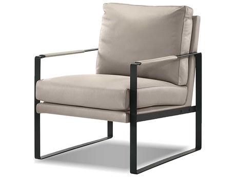 Mobital Mitchell Black Leather Accent Chair