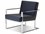 Mobital Motivo Grey Leatherette / Polished Stainless Steel Accent Chair  MBLARMOTIGREY