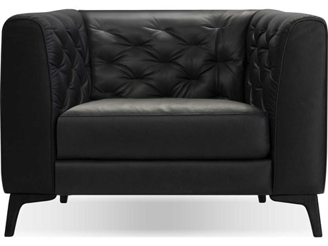 Mobital Dalton Black Leather Accent Chair