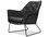 Mobital Jasmine 30" Black Leather Accent Chair  MBLCHJASMWHISPCBLA