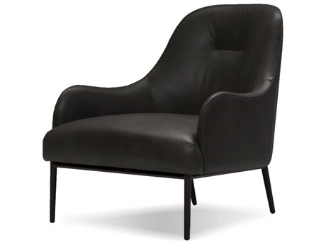Mobital Swoon Black Leather Accent Chair