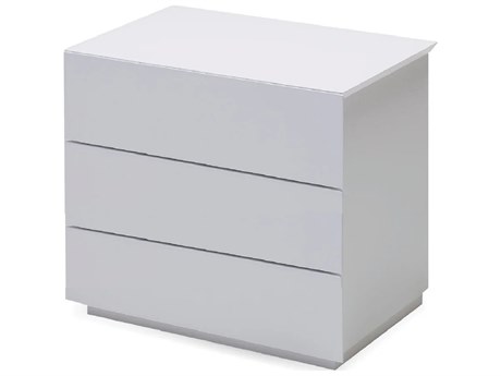 Mobital Vex 3-Drawers White Oak Wood Nightstand