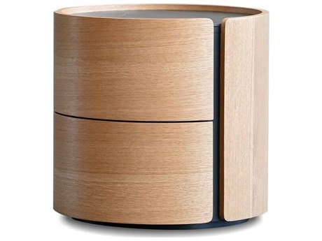 Mobital Burrow 2-Drawers White Oak Wood Nightstand