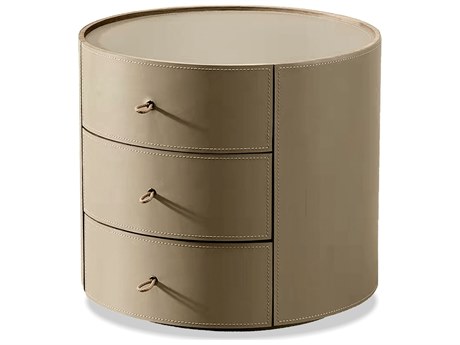 Mobital Neru 3-Drawers Beige Nightstand