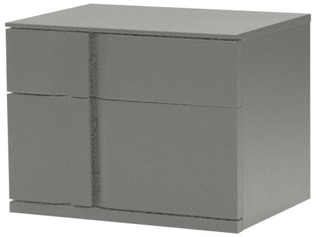 Mobital Carbon 2-Drawers Gray Nightstand