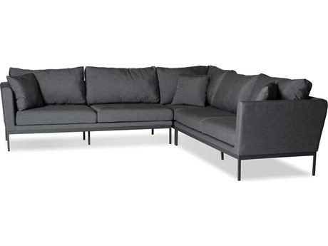 Mobital Huntington Gray Upholstered Sectional Sofa