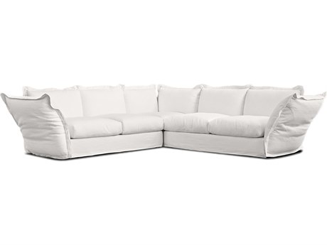 Mobital Willow White Upholstered Sectional Sofa