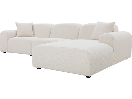 Mobital Arcos Tortilla Bouclé Upholstered Sectional Sofa