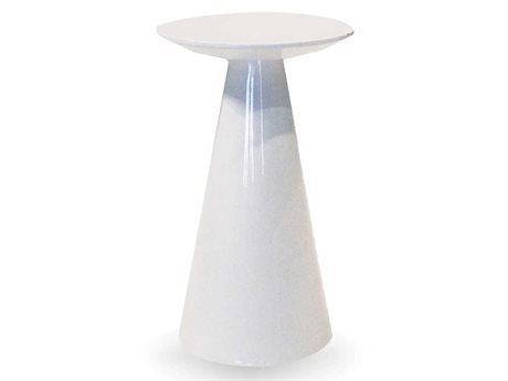 Mobital Tower Round Plastic White End Table