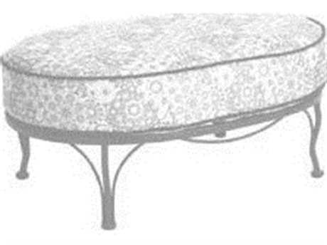 Meadowcraft Athens Deep Seating Wrought Iron Cuddle Ottoman 2653800 01