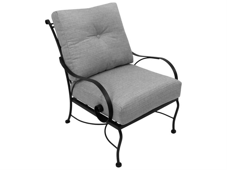 Meadowcraft Monticello Deep Seating Wrought Iron Lounge Chair