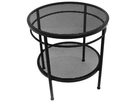 Meadowcraft Cove Wrought Iron 20'' Round Two Tier End Table