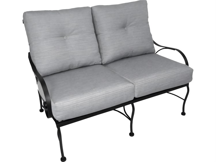 Meadowcraft Monticello Deep Seating Wrought Iron Outdoor Patio Loveseat