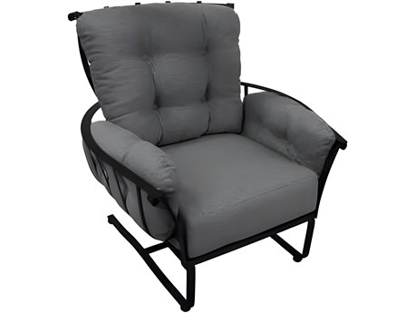 Meadowcraft Vinings Deep Seating Wrought Iron Spring Patio Lounge Chair