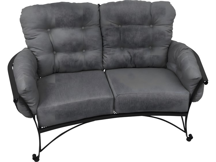 Meadowcraft Vinings Deep Seating Wrought Iron Patio Loveseat