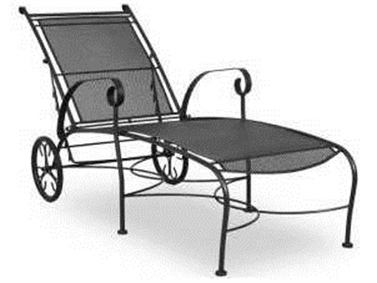 Meadowcraft Alexandria Wrought Iron Chaise Lounge ...