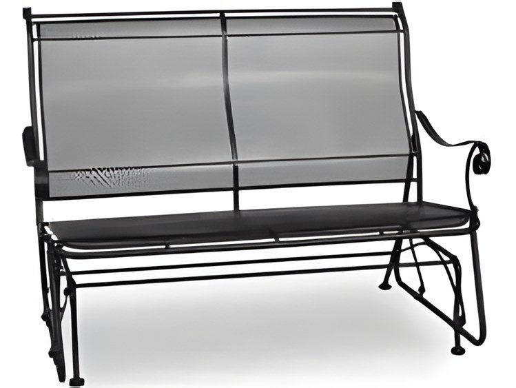 Meadowcraft Alexandria Wrought Iron Oversized Glider Outdoor Loveseat