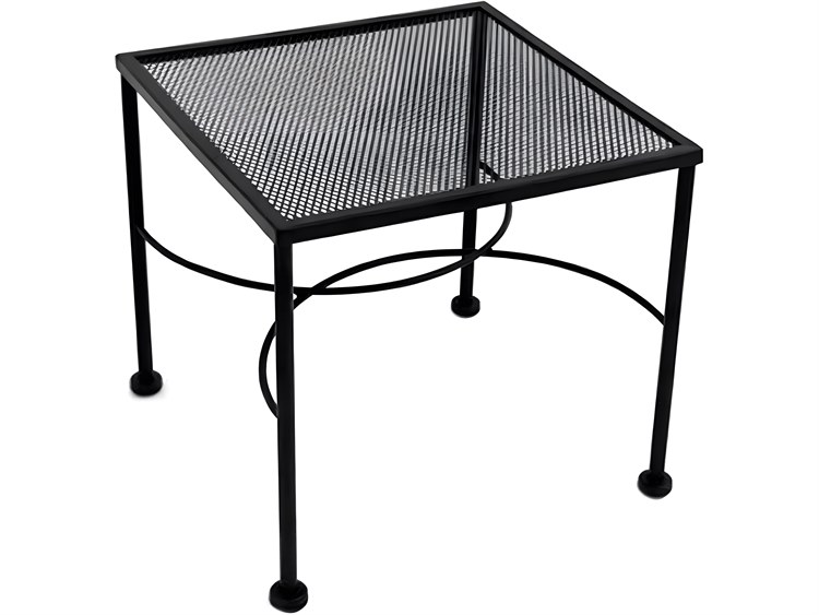 Meadowcraft Micro Mesh Wrought Iron 20'' Wide Square End Table