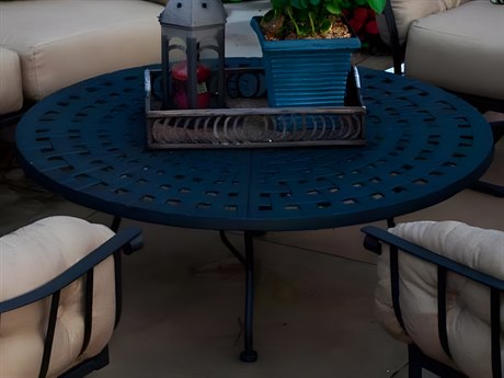 Meadowcraft Athens Wrought Iron Oval Outdoor Patio Coffee Table