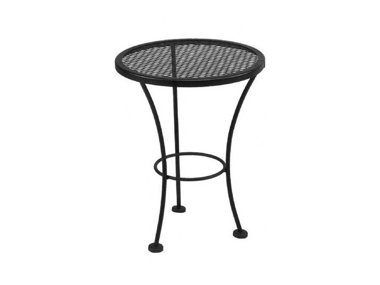 Meadowcraft Wrought Iron 16''Wide Round Mesh Top Drum Table | 5055000-01