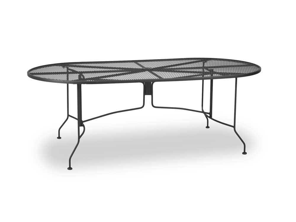 D Oval Dining Table, Oval Wrought Iron Patio Table