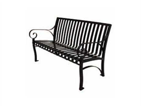 Meadowcraft Commercial Wrought Iron Promenade Small Outdoor Bench