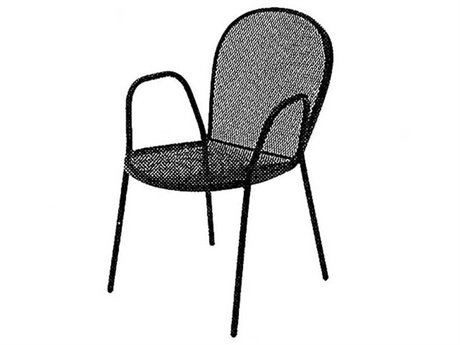 Meadowcraft Commercial Wrought Iron Bimi Dining Arm Chair