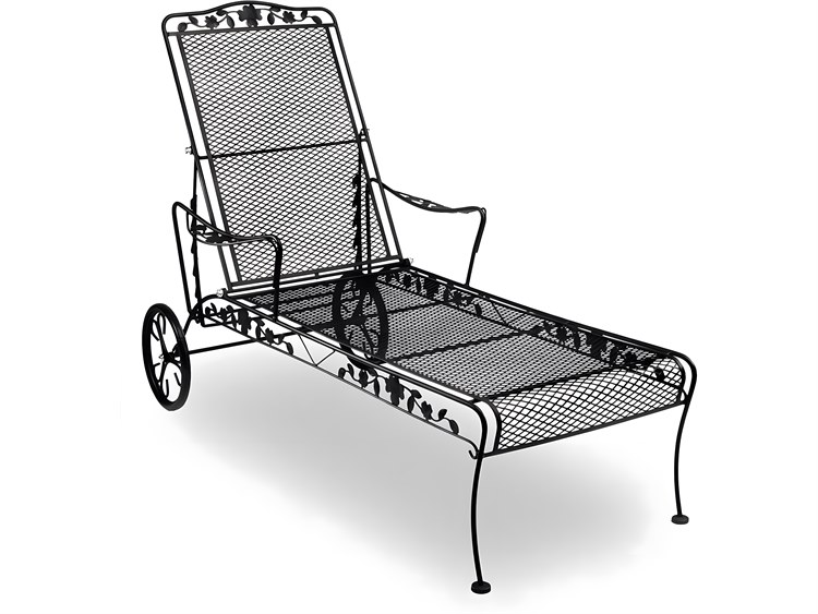 Meadowcraft Dogwood Wrought Iron Outdoor Chaise Lounge