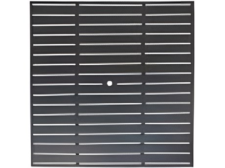 Meadowcraft Slat Wrought Iron Rectangular Top