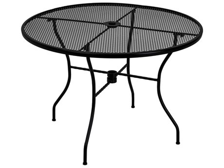 Meadowcraft Glenbrook 42 Wide Wrought, Wrought Iron Round Dining Table