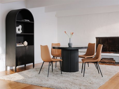 Moe's Home Alibi Faux Leather Dining Set