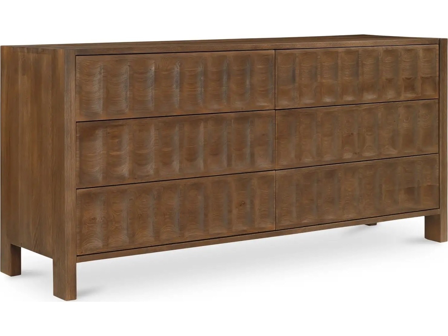 Roland 6-Drawers Mango Wood Double Dresser