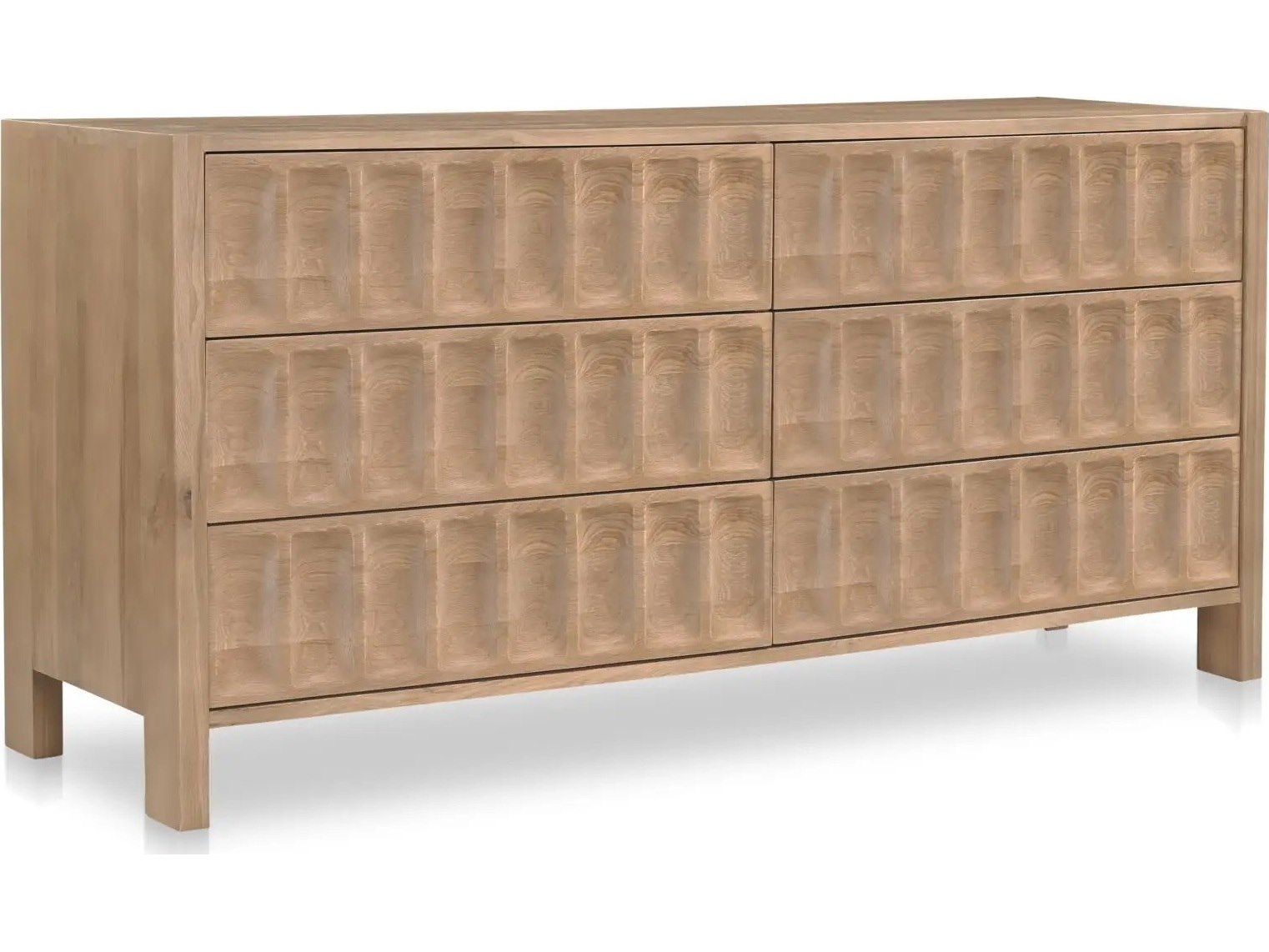 Roland 6-Drawers Mango Wood Double Dresser