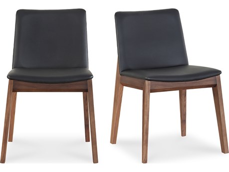 Moe's Home Deco Walnut Wood Brown Side Dining Chair - Set of Two