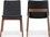 Moe's Home Deco Walnut Wood White Upholstered Side Dining Chair - Set of Two  MEBC101605