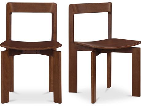 Moe's Home Daifuku Ash Wood Brown Side Dining Chair - Set of Two