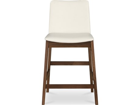 Moe's Home Deco Upholstered Walnut Wood Counter Stool