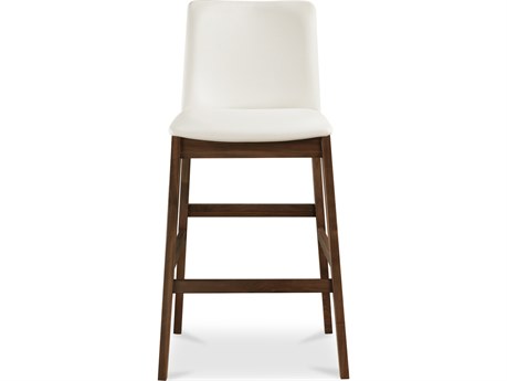 Moe's Home Deco Upholstered Walnut Wood Bar Stool
