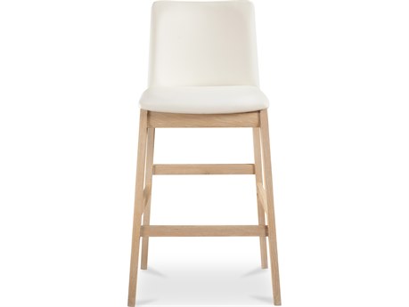 Moe's Home Deco Upholstered Oak Wood Bar Stool