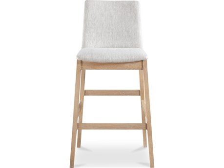 Moe's Home Deco Upholstered Oak Wood Bar Stool