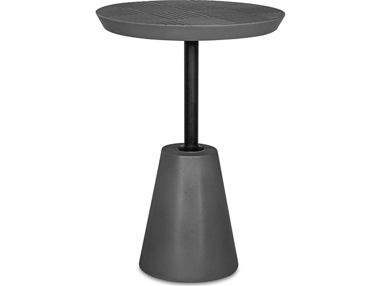 Photos - Coffee Table Moe's Home Foundation Round Concrete Grey End Table BQ-1046-25