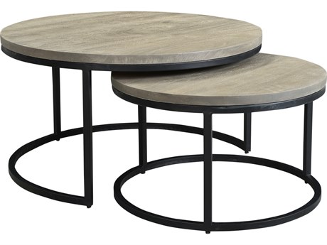 Moe's Home Drey Round Wood Nesting Coffee Table Set of Two