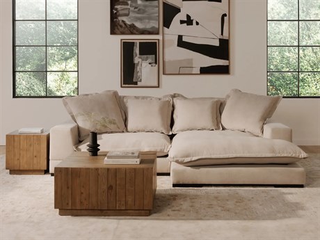 Moe's Home Daydream Beige Upholstered Sectional Sofa
