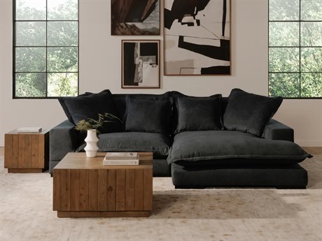 Moe's Home Daydream Black Upholstered Sectional Sofa