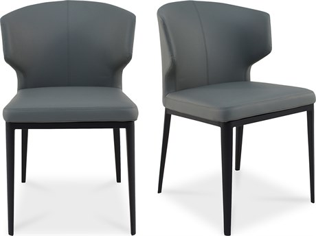 Moe's Home Delaney Gray Side Dining Chair - Set of Two