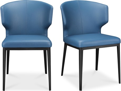 Moe's Home Delaney Blue Side Dining Chair - Set of Two